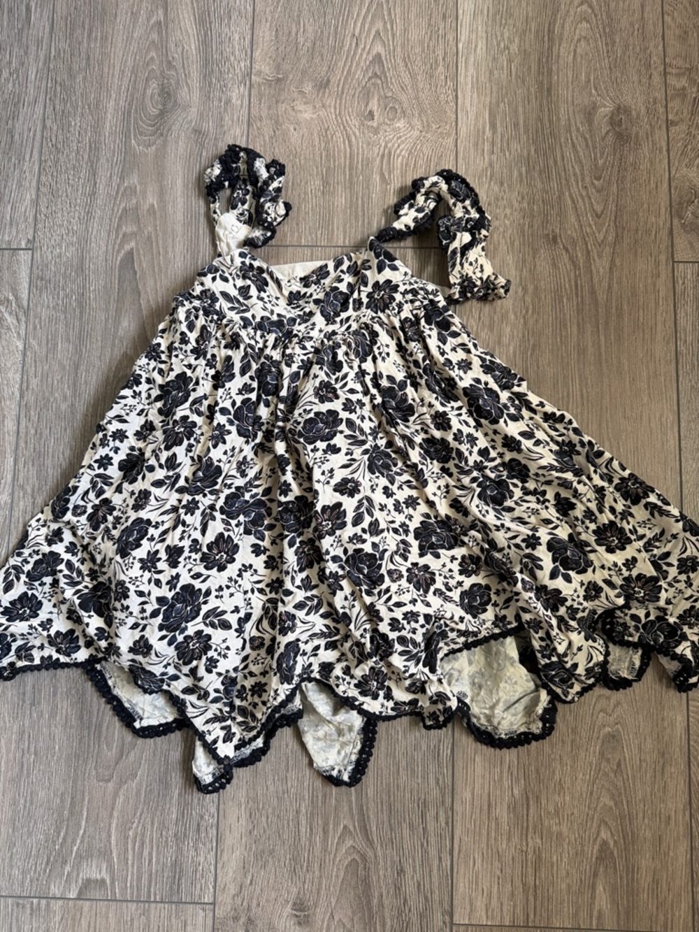 Joie Black & White Floral Tiered Sundress